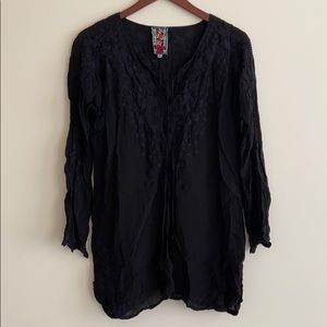 JOHNNY WAS black tunic top extremely good price!